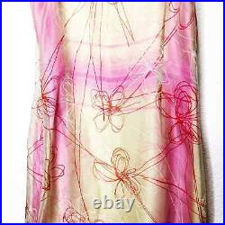 Vintage Kenneth Cole 100% Silk Chiffon Y2K 90s Slip Dress 8