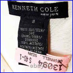 Vintage Kenneth Cole 100% Silk Chiffon Y2K 90s Slip Dress 8