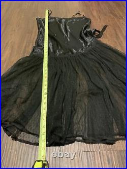Vintage Keyloun Liquid Satin Gauze Gown/ Sheer Exquisite Rare Flapper Slip Dress