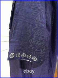 Vintage Korean Dress Hanbok Jacket Under Slip Navy Organdy Authentic SZ 4/6