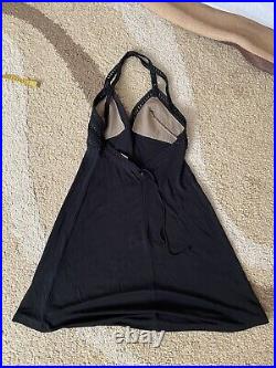 Vintage LA Perla black elastic lingere slip dress It 44 M/L