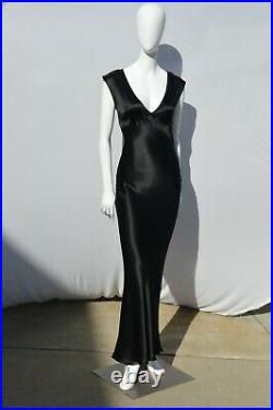 Vintage LES HABITUDES LA slip dress formal evening dress bias cut size M used