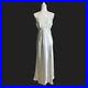 Vintage Lace White Satin Nightgown Maxi Slip Dress Flora