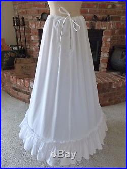 Vintage Laura Ashley Prairie Maxi Dress Costume with extra Ruffled Petticoat Slip