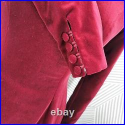 Vintage Laura Ashley Velvet Dress size 6/8 US Red Romantic gown renaissance maxi
