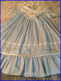 Vintage Light Blue Strasburg Heirloom Collection size 7 Dress with slip