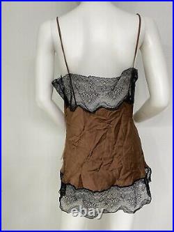 Vintage Lore, Neiman Marcus Silk Slip Dress Slip Black Chantilly Lace Fits M-L