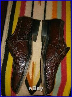 Vintage MILORD Genuine Turtle Loafers Slip On Dress Shoes Mens Size 8.5 Exotic
