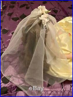 Vintage Madame Alexander 1964 Chantilly Bride #1740 Dress, Veil, Slip, & Panty