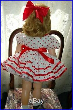 Vintage Madame Alexander Betty 30 made in the 1959 red poke-a-dot dress slip