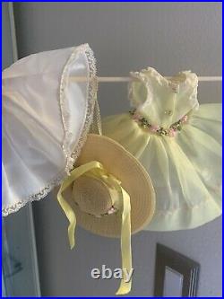 Vintage Madame Alexander, Lissy Tagged Organdy DRESS and HAT & Slip, Mint