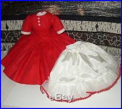 Vintage Madame Alexander Red Dress + Slip For Cissy Doll 20 Tall