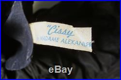 Vintage Madame Alexander Tagged Cissy Navy Blue Taffeta Dress Slip Panties Hose