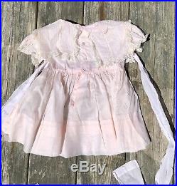 Vintage Maison Margarite Pale Pink Child's Dress & Slip High End Couture! Rare