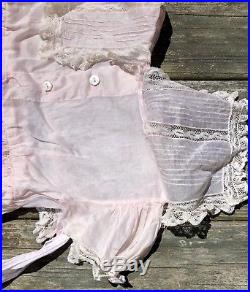 Vintage Maison Margarite Pale Pink Child's Dress & Slip High End Couture! Rare