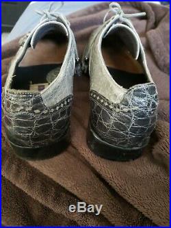Vintage Mens MAURI Genuine Alligator Slip On Dress Shoes Italy Made Size 9.5 M