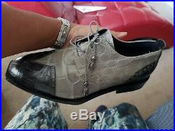 Vintage Mens MAURI Genuine Alligator Slip On Dress Shoes Italy Made Size 9.5 M