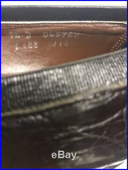 Vintage Mens Nettleton Tassel Loafer 9.5 D Black Alligator Slip On Shoe