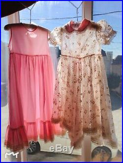 Vintage Miniworld girls pink long dress with slip 2 piecesize 3
