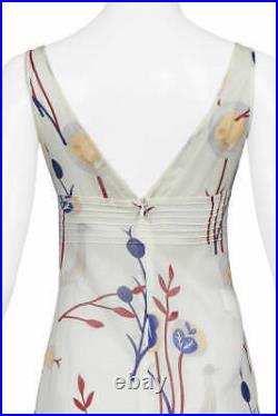 Vintage Miu Miu White Floral Printed Slip Dress Ss 1997