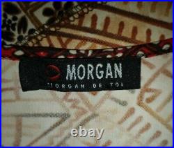 Vintage Morgan de Toi Cami Midi Dress Extra Small XS Boho Brown V-Neck Pencil