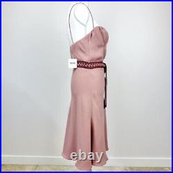 Vintage Moschino Cheap and Chic Pink Slip Dress Ruched Belted NWT Deadstock 1995