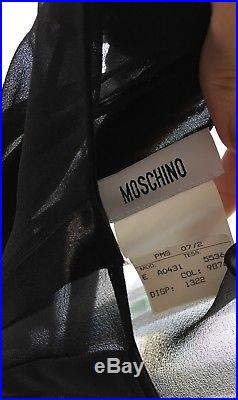 Vintage Moschino Sheer Maxi Dress with 100% Silk Moschino Slip