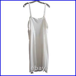 Vintage Movie Star Slip Dress 46 Bust Nylon Lace Cream Off White USA Made