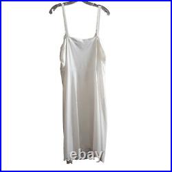 Vintage Movie Star Slip Dress 46 Bust Nylon Lace Cream Off White USA Made