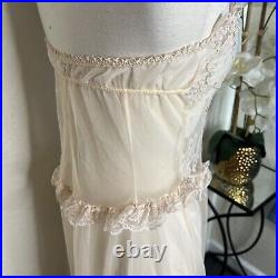 Vintage Negligee Andrea Kristoff for Escante Sheer Lingerie Large Cream