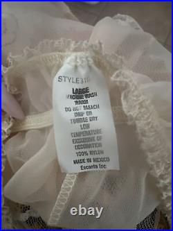 Vintage Negligee Andrea Kristoff for Escante Sheer Lingerie Large Cream