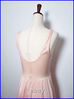 Vintage OLGA Pink Lace Stretch Top 92270 Lingerie Full Slip Dress Nightgown M
