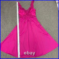 Vintage Olga Body Silk Womens Medium Slip Dress Pink Nylon Romantic Gown 9194