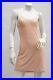 Vintage Olga Knit Nude Peach See Through Slip Dress Lingerie Shelf Bra Slip