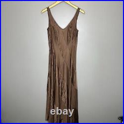 Vintage Olga Satin Brown Slip dress