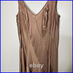 Vintage Olga Satin Brown Slip dress