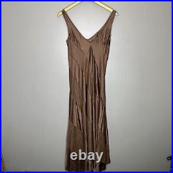 Vintage Olga Satin Brown Slip dress