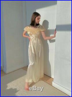 Vintage Original 1930s Cream Silk Satin Slip Dress, Rare Vintage, Size XS/S