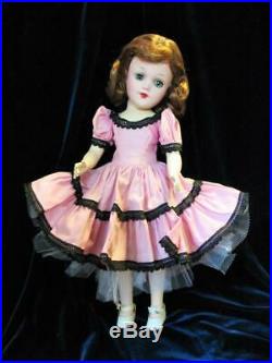 Vintage Original Mary Hoyer Doll 14 Tagged Dress W Slip & Shoes