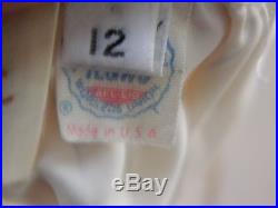 Vintage Oscar De La Renta Dress Slip Dress White Cream & Blue Pinstripes Rare
