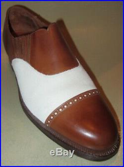 Vintage POLO Crockett & Jones Dress Slip-On Spectator Cap-Toe Shoes US 9 D