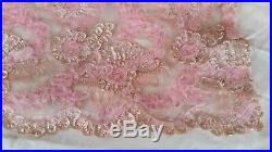 Vintage Pink and Silver Gown Sheer Overlay Needs Under Dress or Slip Size 12