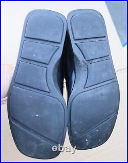 Vintage Prada Black Leather Slip On Loafer Dress Shoes Size 9 # 4 1253