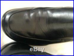 Vintage Prada Men's Slip on Black Leather Loafers size 10Men's Genuine Red Label
