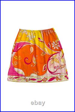 Vintage Pucci Ffr Pink And Orange Half Slip Skirt