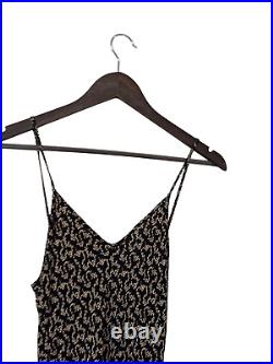 Vintage RARE Betsey Johnson All Over Print Fitted Slip Dress Y2K size 4