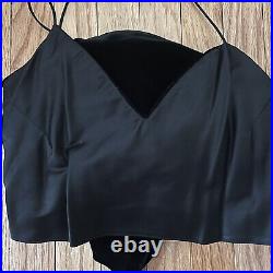 Vintage Ralph Lauren Classic Collection Black Label Silk Velvet Slip Dress Size6