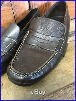 Vintage Ralph Lauren RL Slip On Penny Loafers Mens 13 Thick Leather Upper