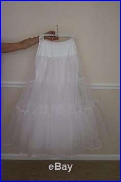 Vintage Rose Wedding Dress Size 8 with a bustle + Bridal Ball Gown Slip