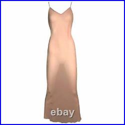 Vintage S/S 1997 Dolce & Gabbana Sheer Peachy Nude Silk Slip Maxi Dress 40